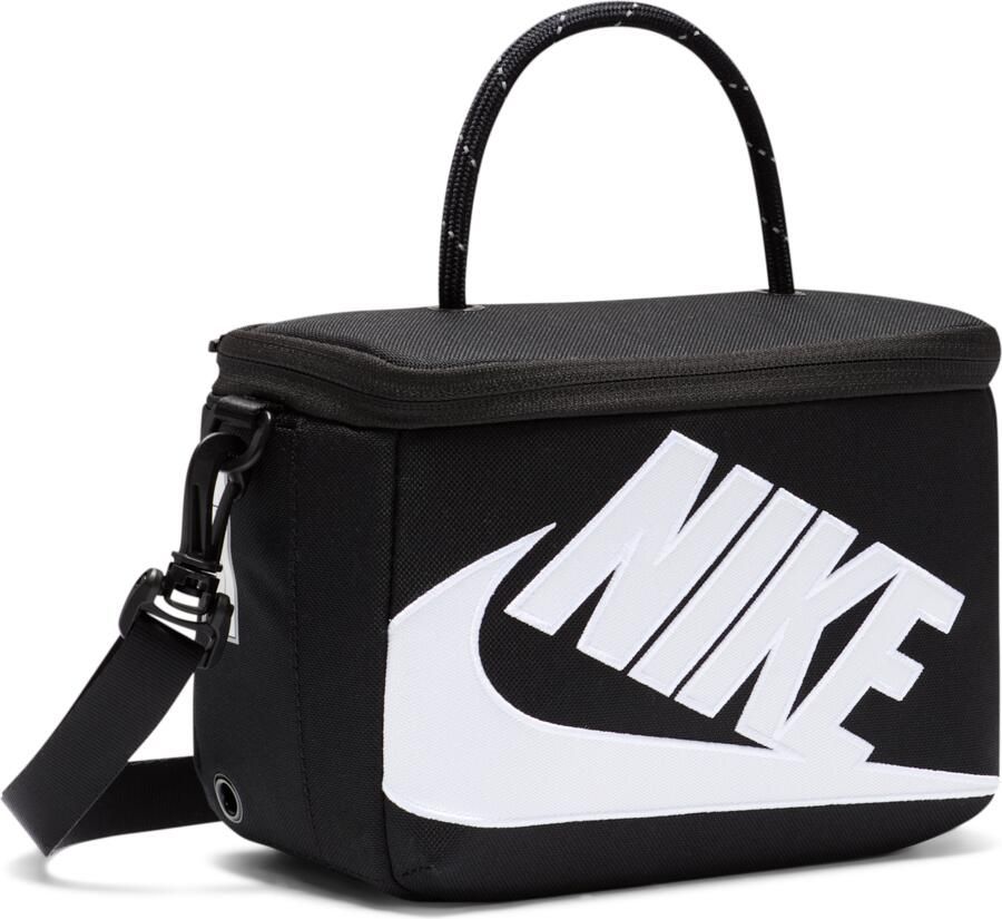 Nike mini-crossbodytas in schoenendoosstijl (3 liter) Zwart