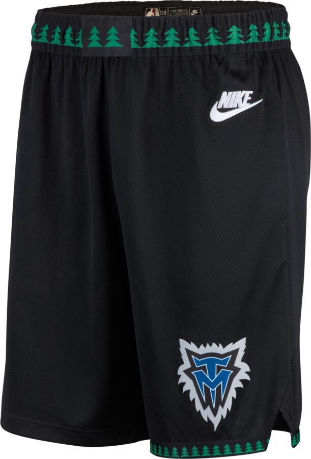 Nike Minnesota Timberwolves Swingman 2025 26 Hardwood Classics Dri-FIT NBA shorts voor heren Zwart - Foto 3