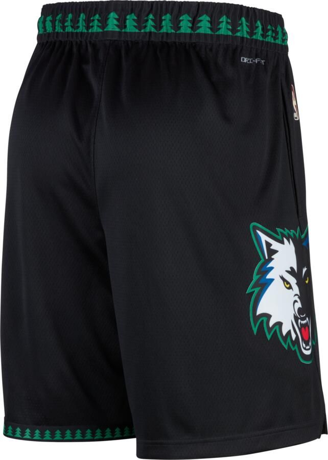 Nike Minnesota Timberwolves Swingman 2025 26 Hardwood Classics Dri-FIT NBA shorts voor heren Zwart