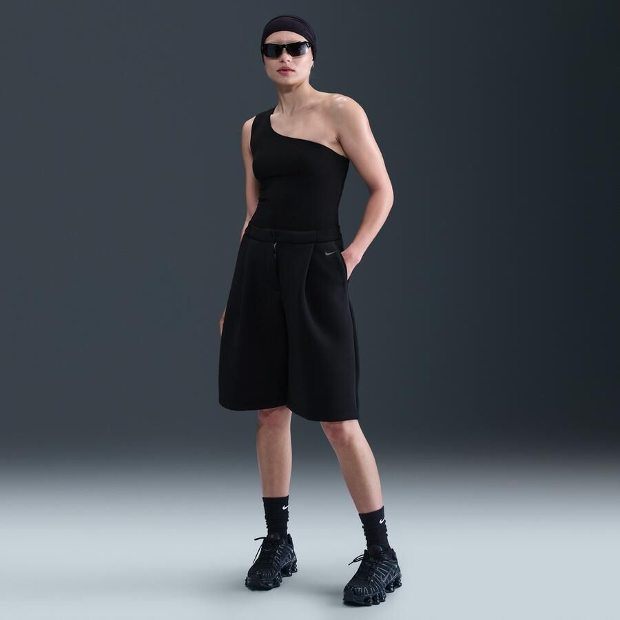 Nike Modern Fleece ruimvallende damesshorts met halfhoge taille Zwart - Foto 4