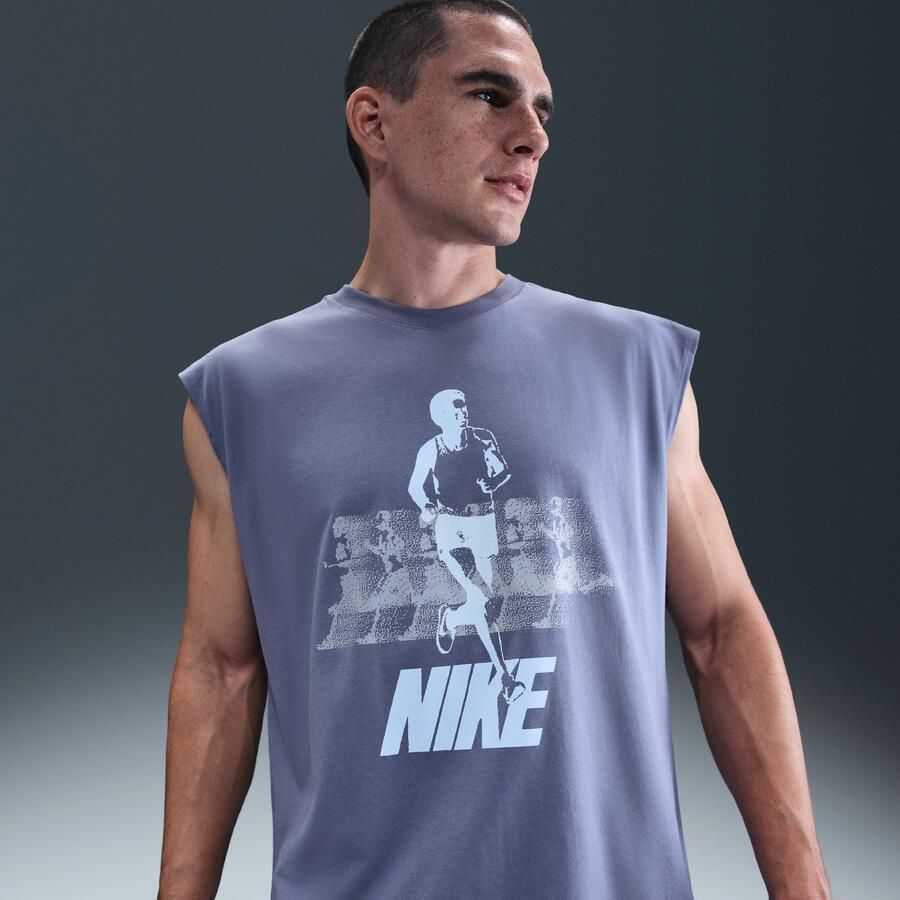 Nike mouwloos hardloopshirt voor heren Blauw - Foto 4