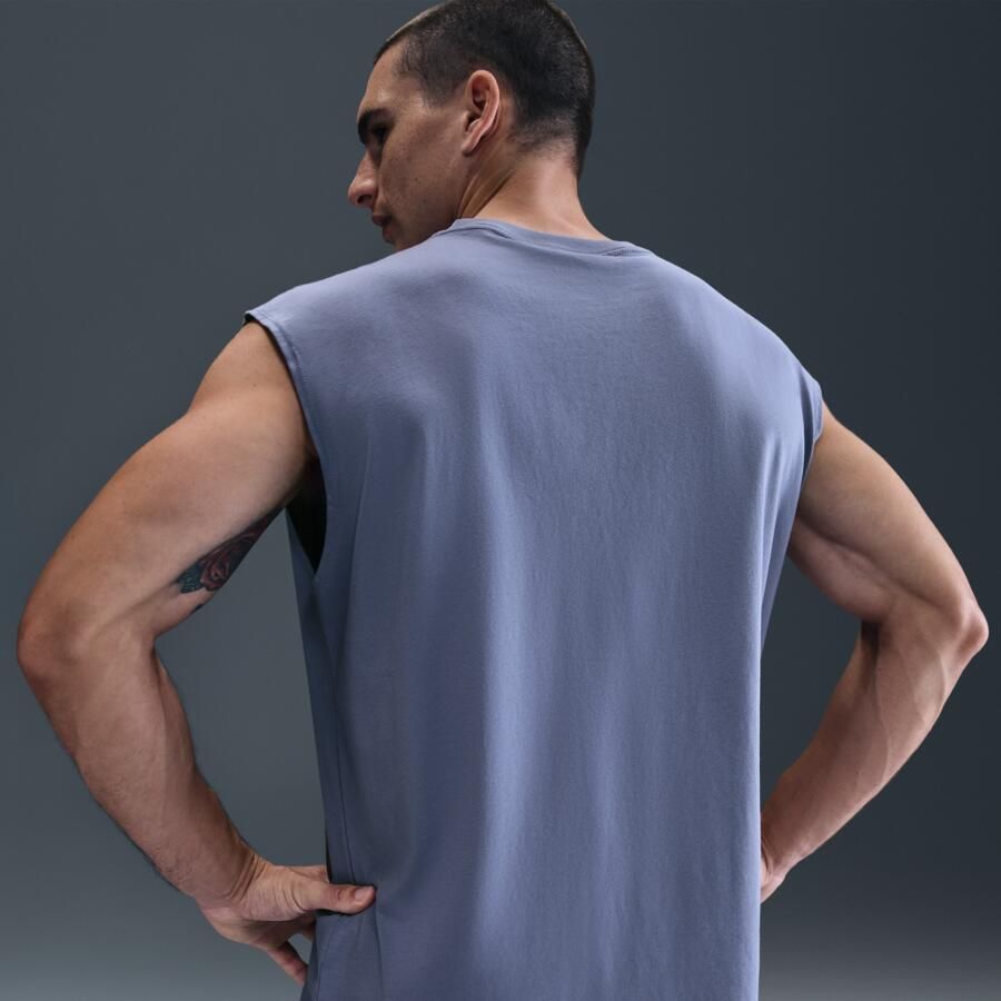 Nike mouwloos hardloopshirt voor heren Blauw