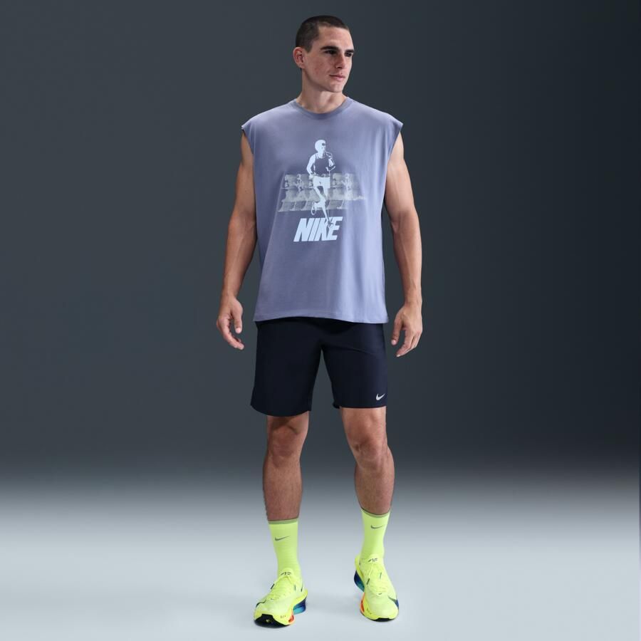 Nike mouwloos hardloopshirt voor heren Blauw - Foto 3