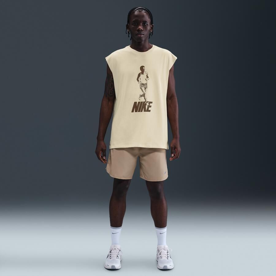 Nike mouwloos hardloopshirt voor heren Wit - Foto 3