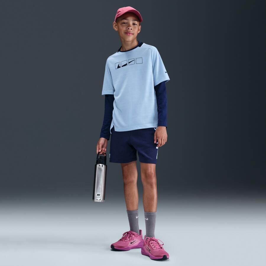 Nike Multi Dri-FIT fleeceshorts voor kids Blauw - Foto 4