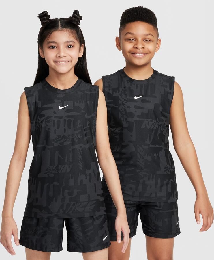 Nike Multi Dri-FIT mouwloze top voor kids Zwart - Foto 4