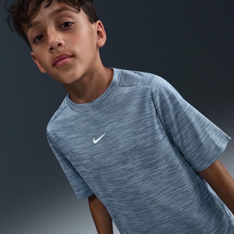 Nike Multi Dri-FIT top met korte mouwen voor kids Blauw - Foto 4