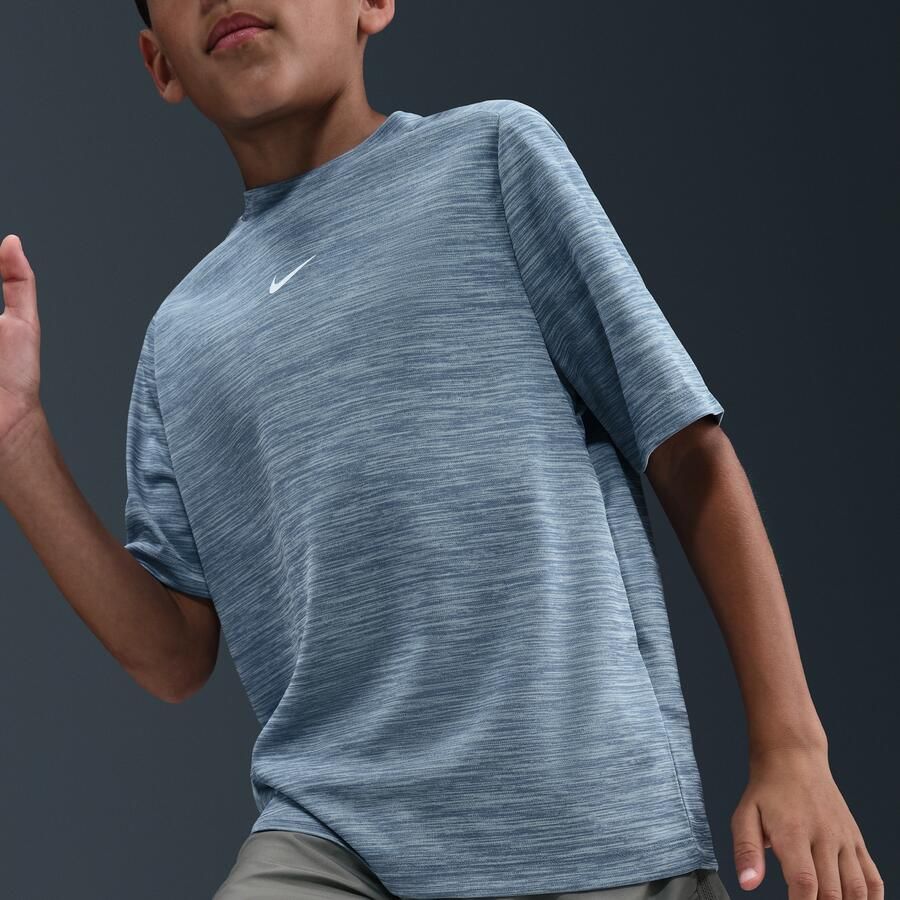 Nike Multi Dri-FIT top met korte mouwen voor kids Blauw - Foto 2