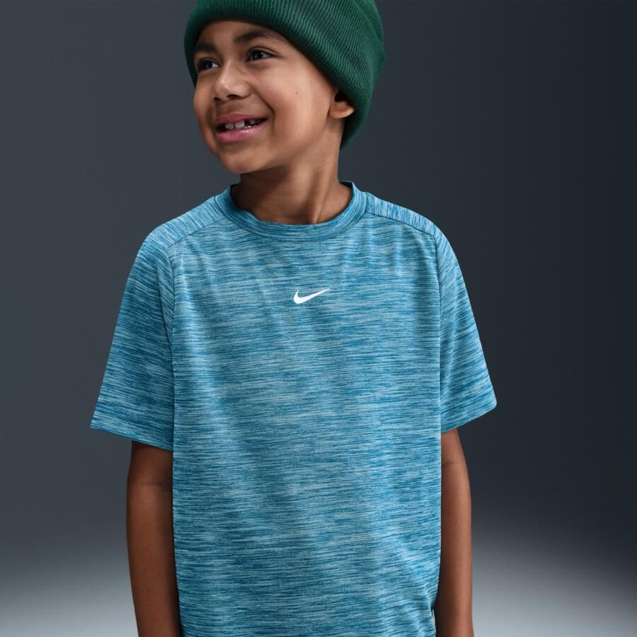 Nike Multi Dri-FIT top met korte mouwen voor kids Blauw - Foto 4
