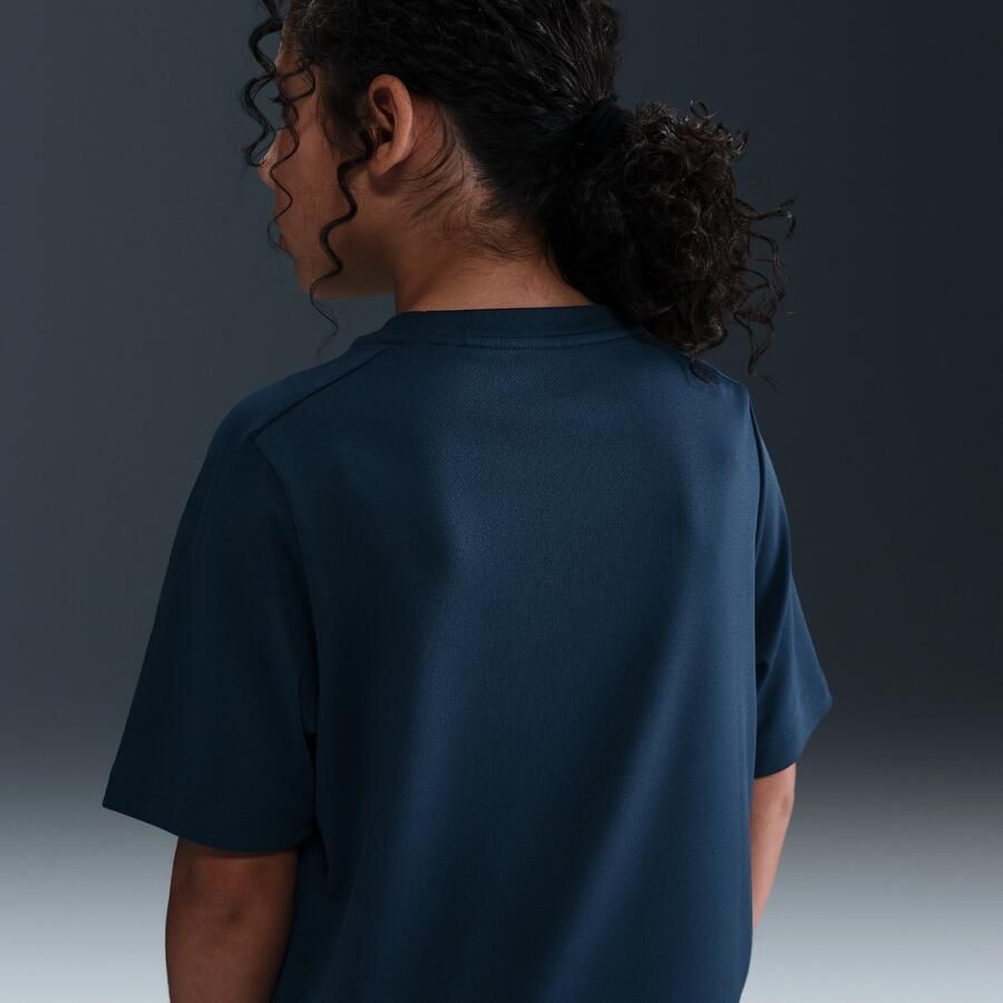 Nike Multi Dri-FIT top met korte mouwen voor kids Blauw - Foto 3