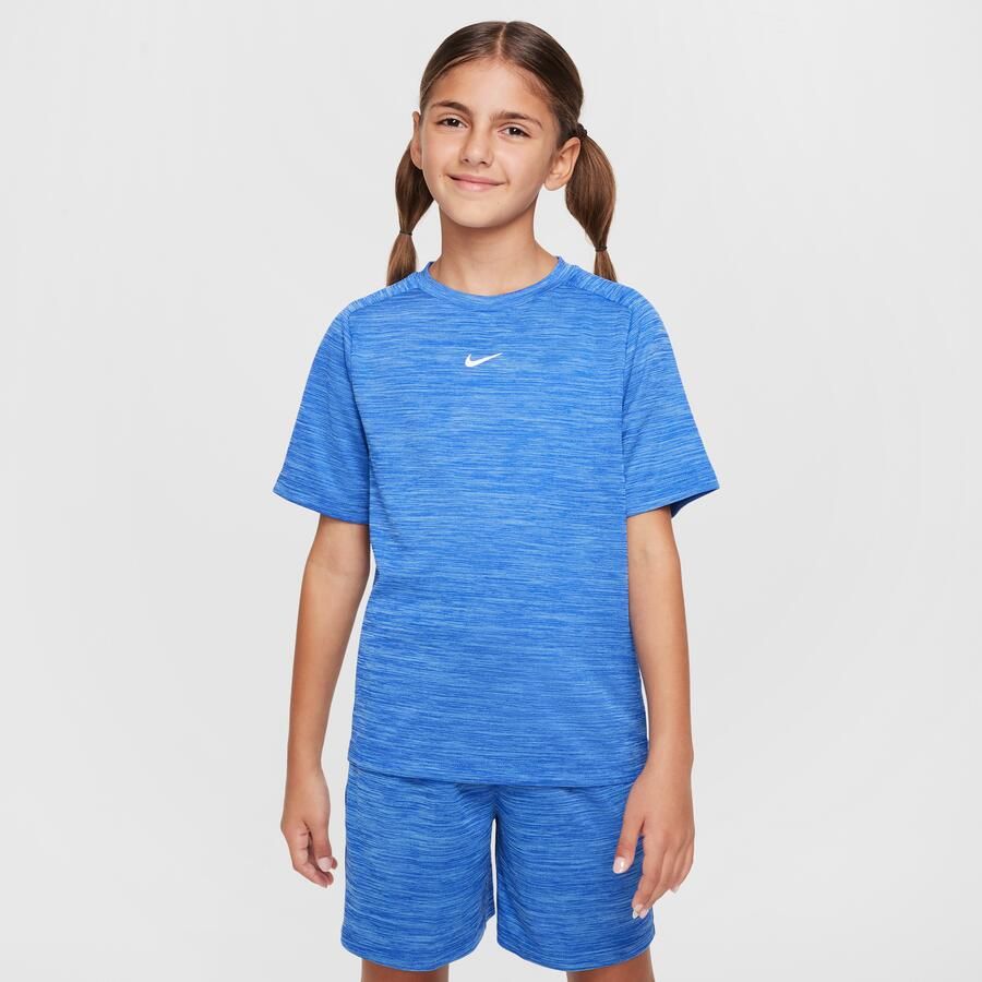 Nike Multi Dri-FIT top met korte mouwen voor kids Blauw - Foto 4