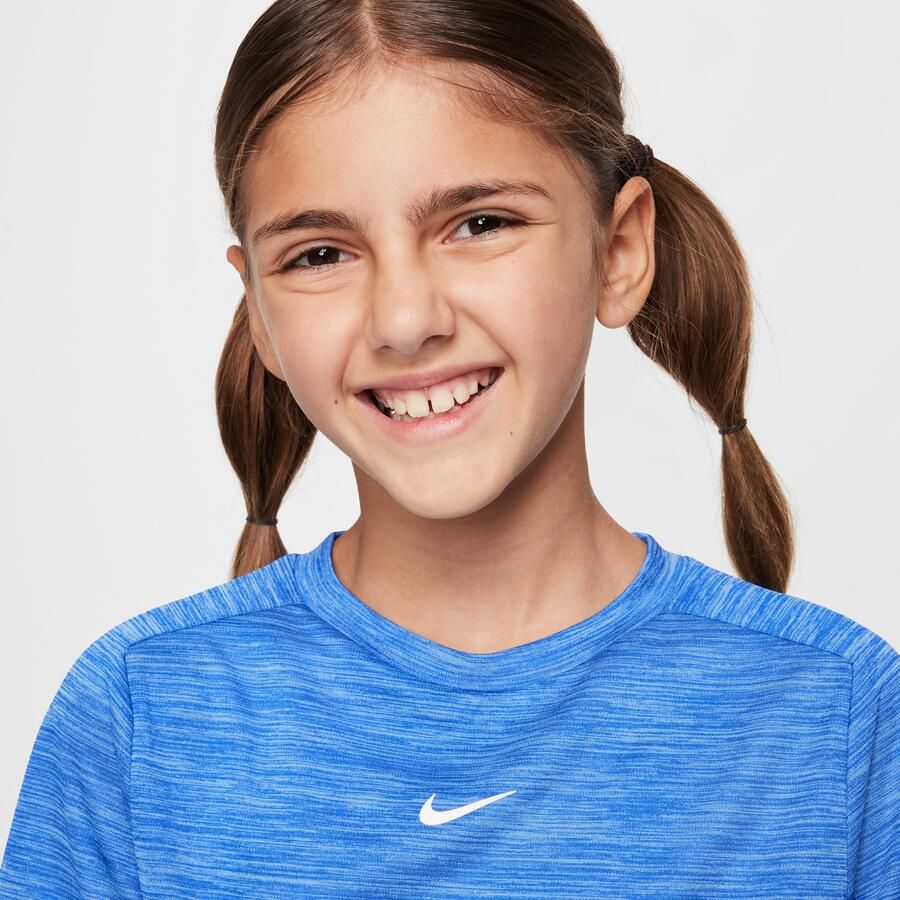 Nike Multi Dri-FIT top met korte mouwen voor kids Blauw - Foto 2