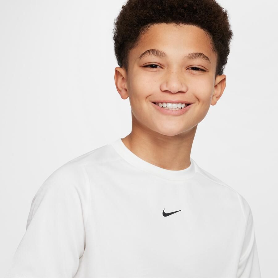 Nike Multi Dri-FIT top met korte mouwen voor kids Wit