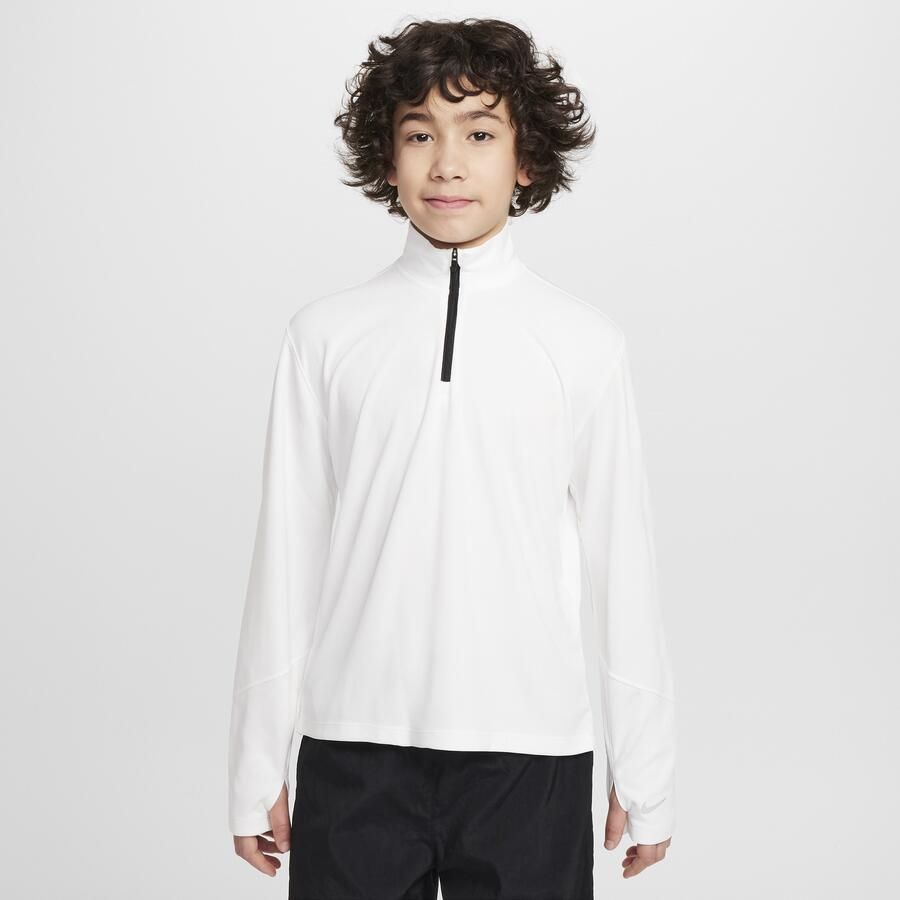 Nike Multi Dri-FIT UV jongenstop met halflange rits en lange mouwen Wit - Foto 2