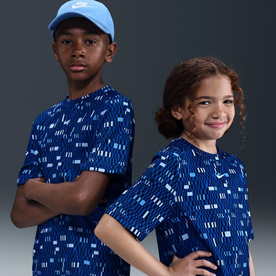 Nike Multi jongenstop met Dri-FIT en korte mouwen Blauw - Foto 4
