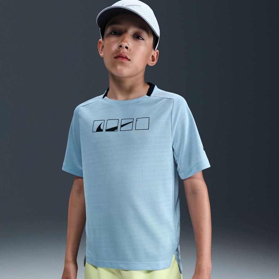 Nike Multi Tech jongenstop met Dri-FIT en korte mouwen Blauw - Foto 4