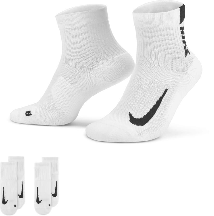 Nike Multiplier hardloopenkelsokken (2 paar) Wit - Foto 2