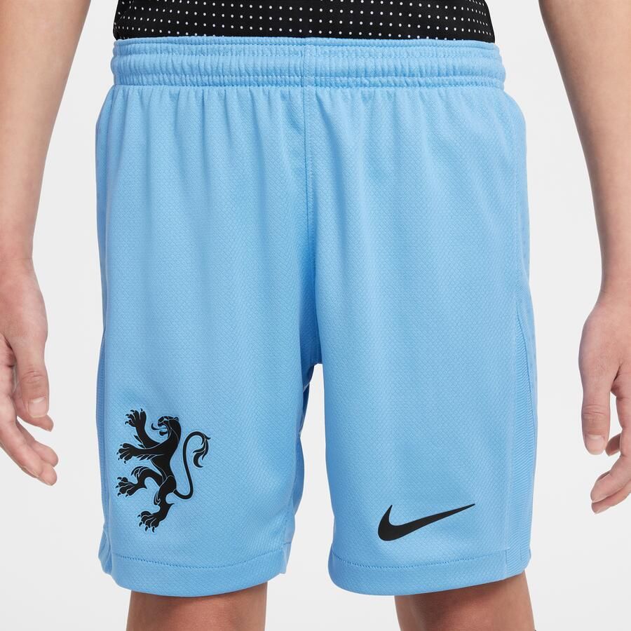 Nike Nederland 2025 26 Stadium Uit Dri-FIT replicavoetbalshorts voor kids Blauw