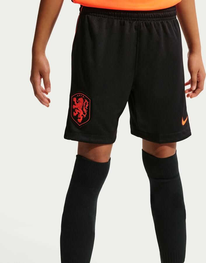 Nike Nederland 2026 Stadium Thuis replica voetbalshorts met Dri-FIT voor kids Zwart - Foto 4