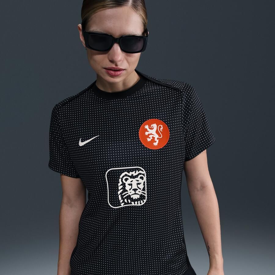 Nike Nederland Academy Pro Dri-FIT warming-uptop met korte mouwen voor dames Zwart - Foto 4