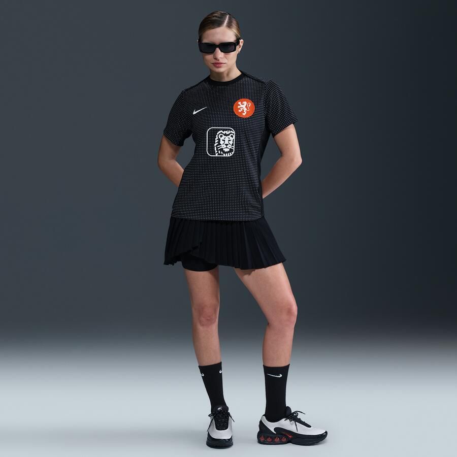 Nike Nederland Academy Pro Dri-FIT warming-uptop met korte mouwen voor dames Zwart - Foto 3