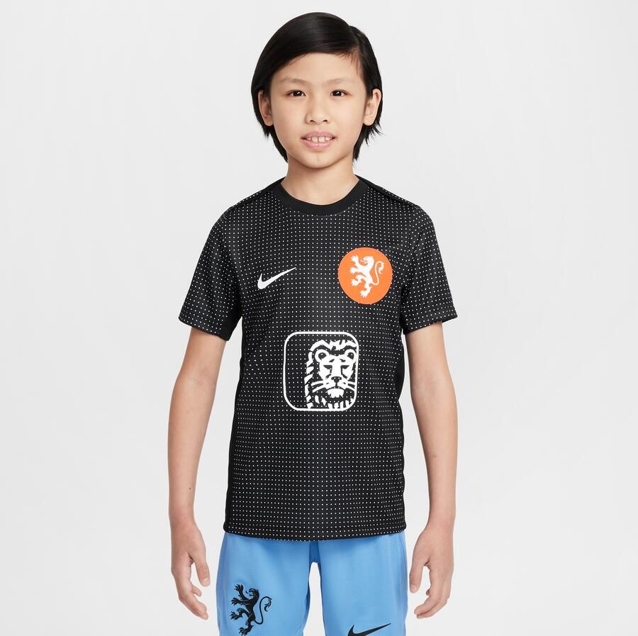 Nike Nederland Academy Pro Dri-FIT warming-uptop met korte mouwen voor kids Zwart - Foto 4
