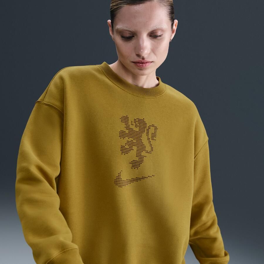 Nike Nederland Phoenix Fleece oversized voetbalsweatshirt met ronde hals voor dames Bruin - Foto 4