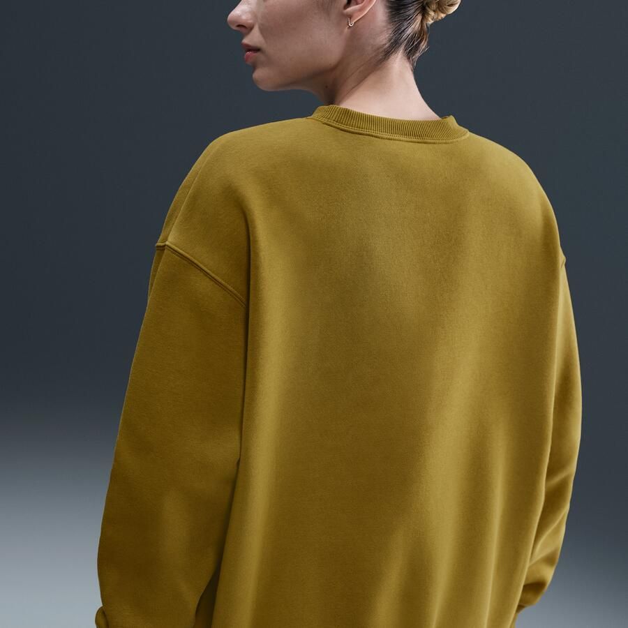 Nike Nederland Phoenix Fleece oversized voetbalsweatshirt met ronde hals voor dames Bruin