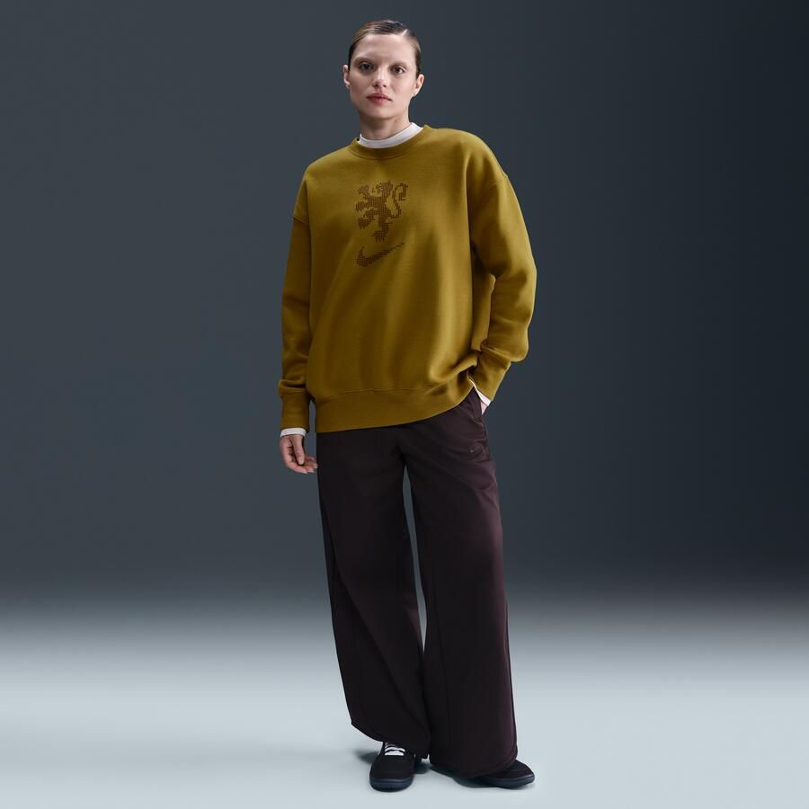 Nike Nederland Phoenix Fleece oversized voetbalsweatshirt met ronde hals voor dames Bruin - Foto 3