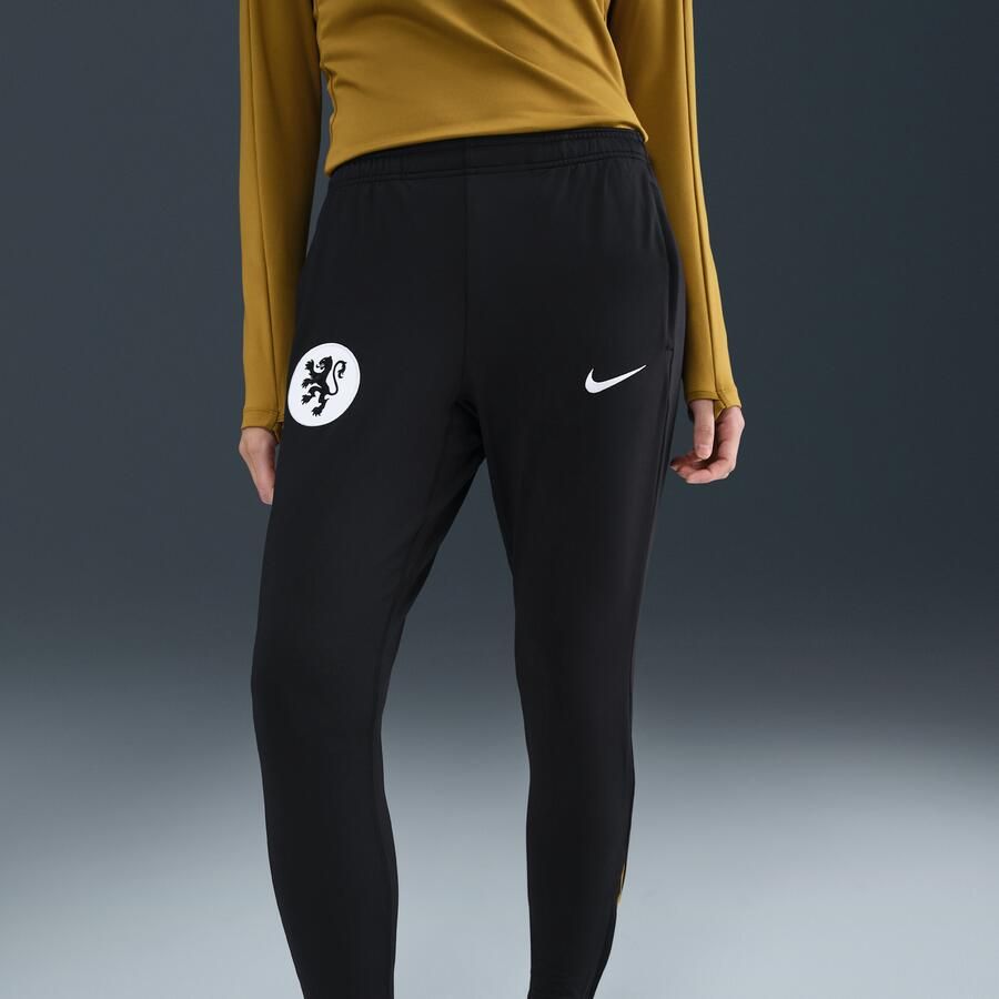 Nike Nederland Strike Dri-FIT knit voetbalbroek voor dames Zwart