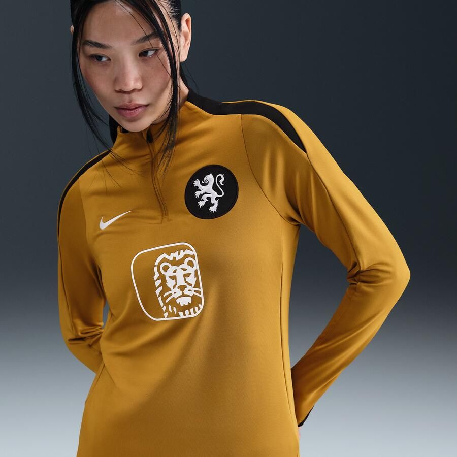 Nike Nederland Strike Dri-FIT voetbaltrainingstop voor dames Bruin - Foto 4