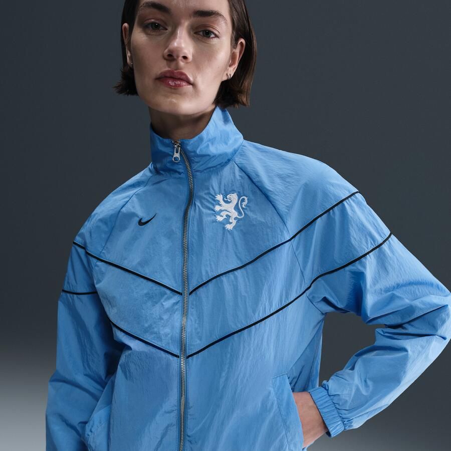 Nike Nederland Windrunner geweven voetbaljack met uv-bescherming voor dames Blauw - Foto 4