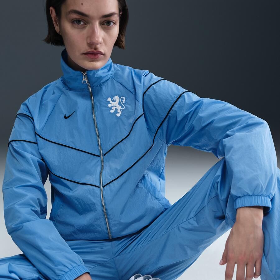 Nike Nederland Windrunner geweven voetbaljack met uv-bescherming voor dames Blauw - Foto 2