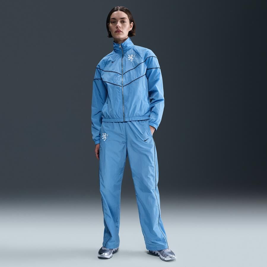 Nike Nederland Windrunner geweven voetbaljack met uv-bescherming voor dames Blauw - Foto 3