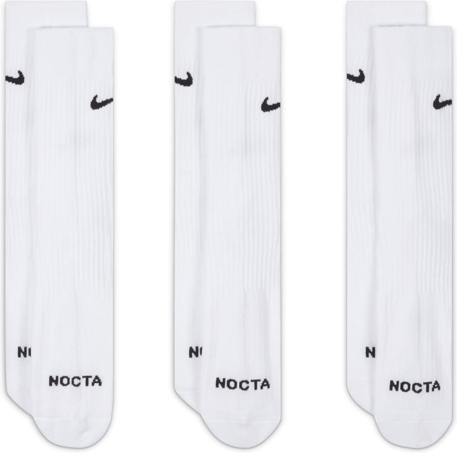 Nike NOCTA crew sokken (3 paar) Wit