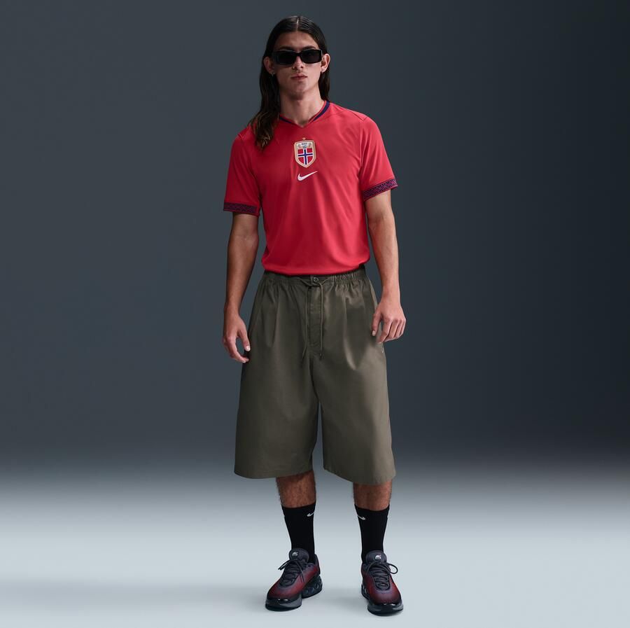 Nike Noorwegen 2025 Stadium Thuis (vrouwenelftal) Dri-FIT replicavoetbalshirt voor heren Rood - Foto 3
