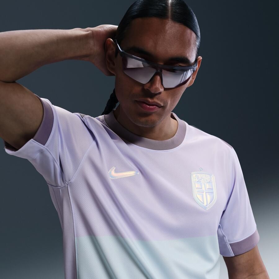Nike Noorwegen 2025 Stadium Uit (vrouwenelftal) Dri-FIT replicavoetbalshirt voor heren Paars - Foto 4