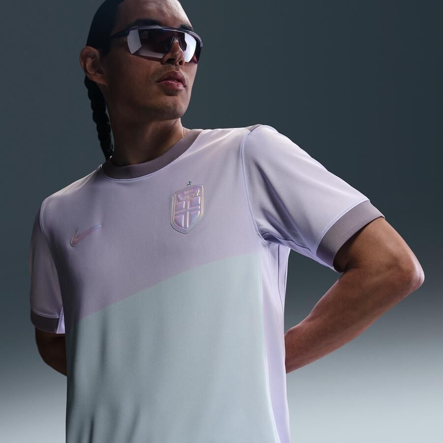 Nike Noorwegen 2025 Stadium Uit (vrouwenelftal) Dri-FIT replicavoetbalshirt voor heren Paars - Foto 2