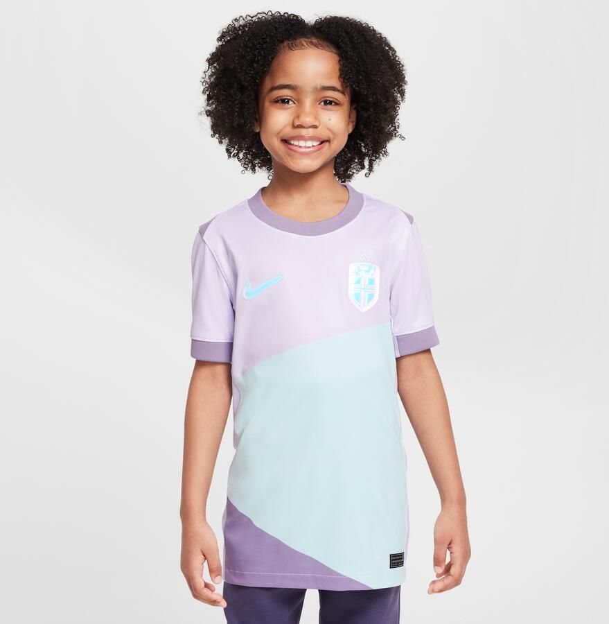 Nike Noorwegen 2025 Stadium Uit (vrouwenelftal) Dri-FIT replicavoetbalshirt voor kids Paars - Foto 4