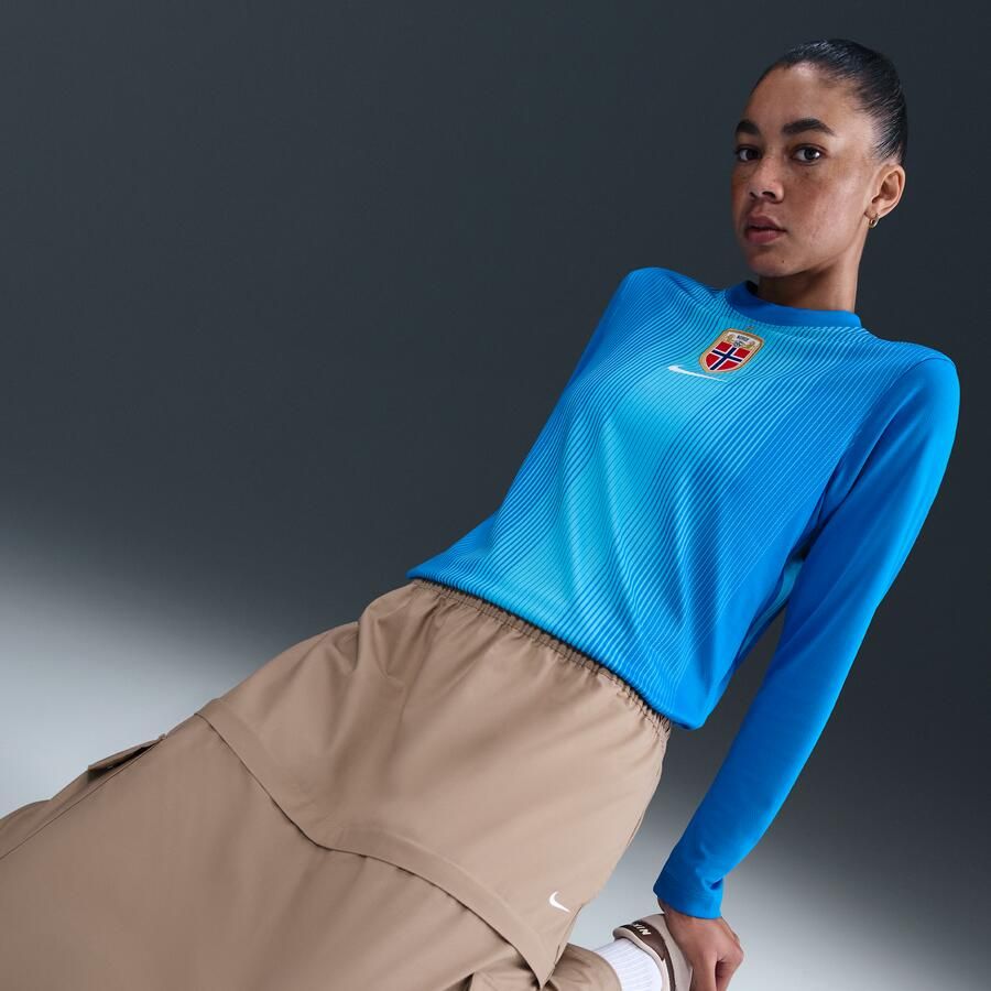 Nike Noorwegen 2025 26 Stadium Goalkeeper Dri-FIT replicavoetbalshirt met lange mouwen voor dames Blauw - Foto 2