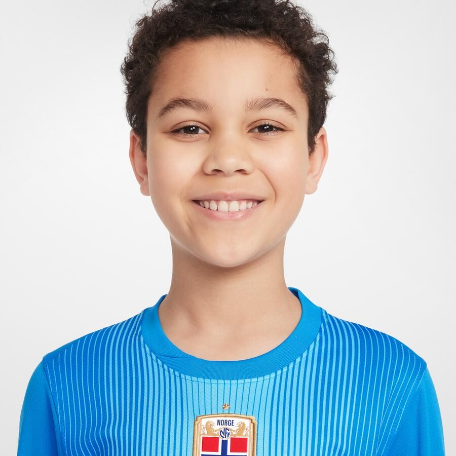 Nike Noorwegen 2025 26 Stadium Goalkeeper Dri-FIT replicavoetbalshirt met lange mouwen voor kids Blauw - Foto 2