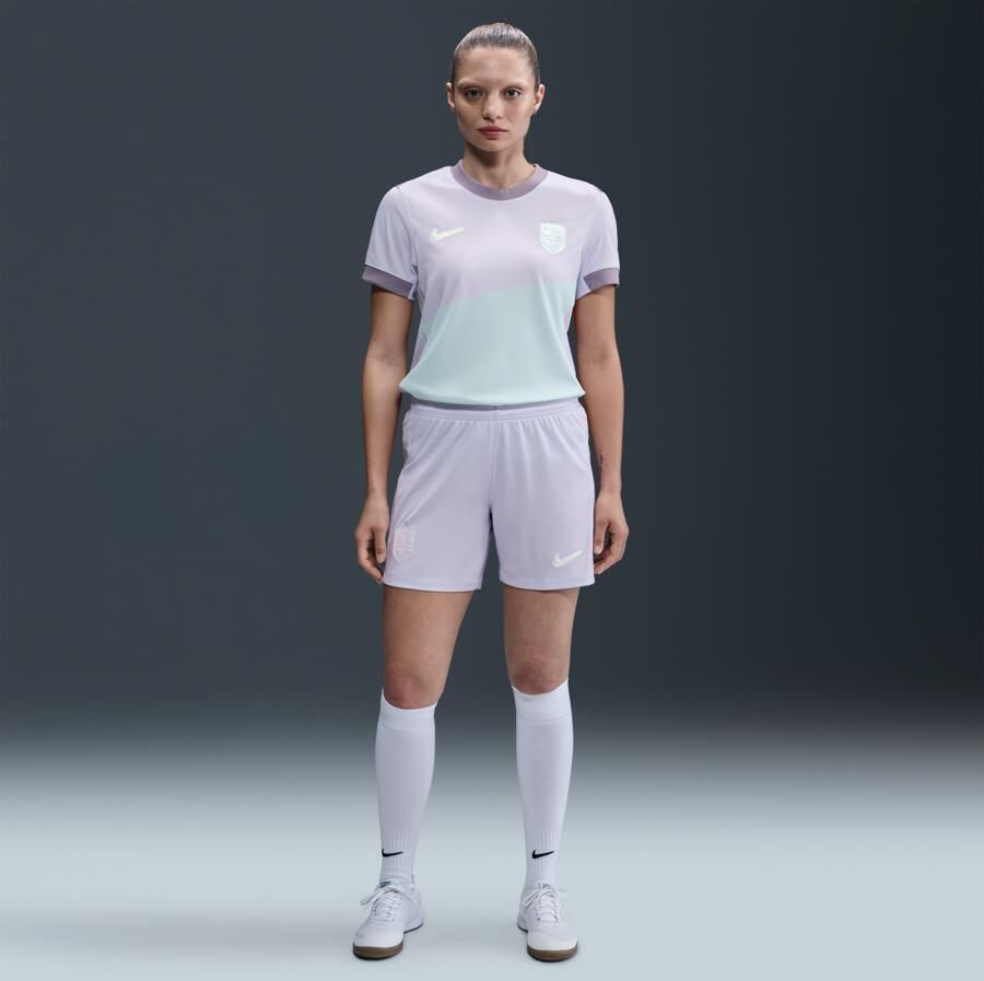 Nike Noorwegen 2025 26 Stadium Uit Dri-FIT replicavoetbalshorts voor dames Paars - Foto 3