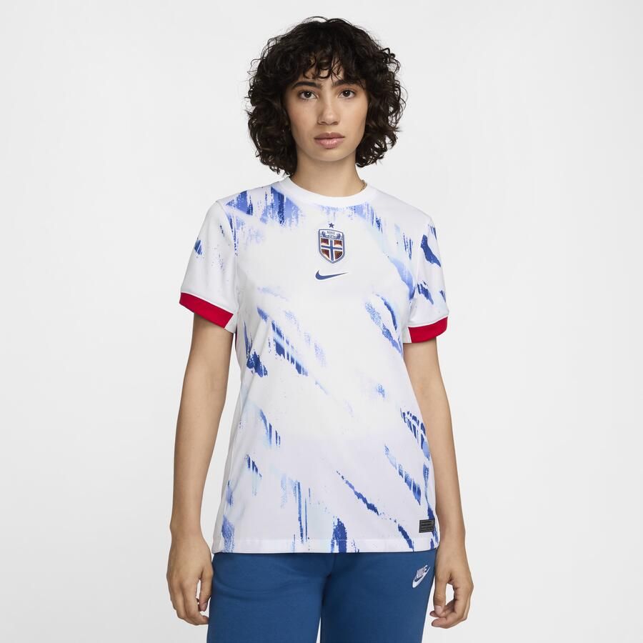 Nike Noorwegen (vrouwenelftal) 2024 25 Stadium Uit Dri-FIT Replica voetbalshirt voor dames Wit - Foto 3