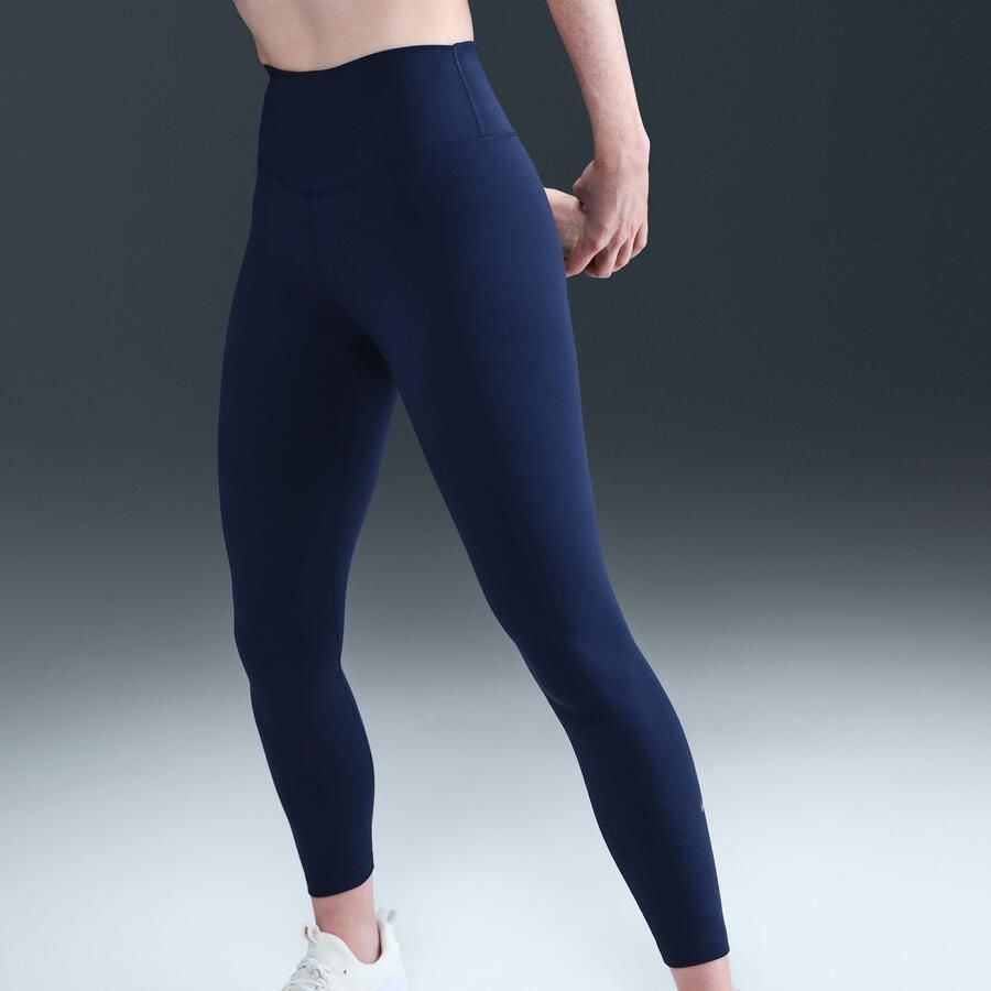 Nike One 7 8-legging met hoge taille voor dames Blauw