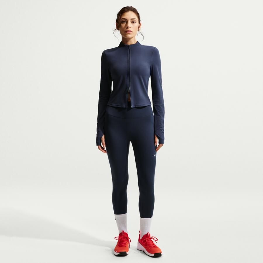 Nike One 7 8-legging met hoge taille voor dames Blauw - Foto 4