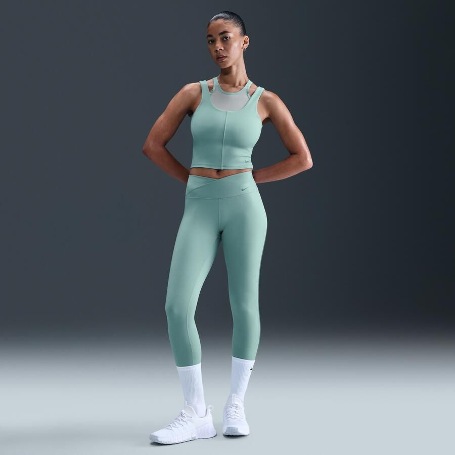 Nike One 7 8-legging met hoge taille voor dames Groen - Foto 4