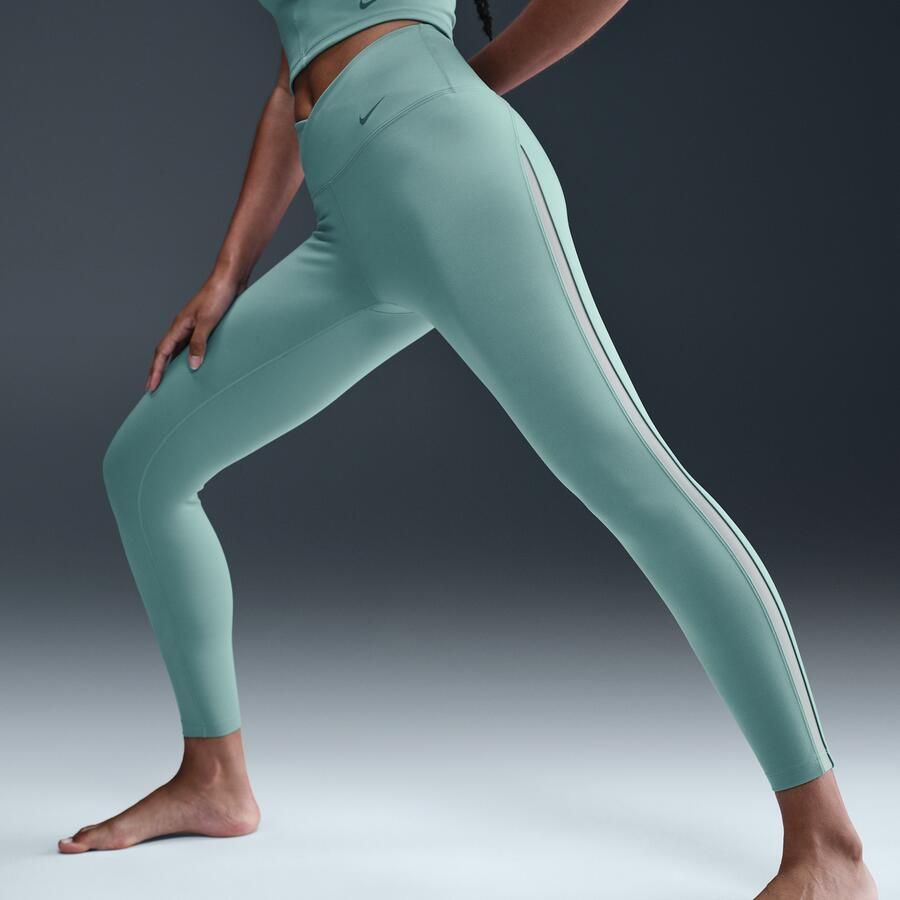 Nike One 7 8-legging met hoge taille voor dames Groen