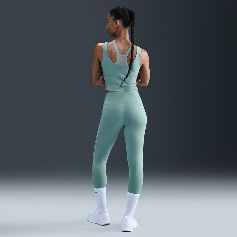 Nike One 7 8-legging met hoge taille voor dames Groen - Foto 3