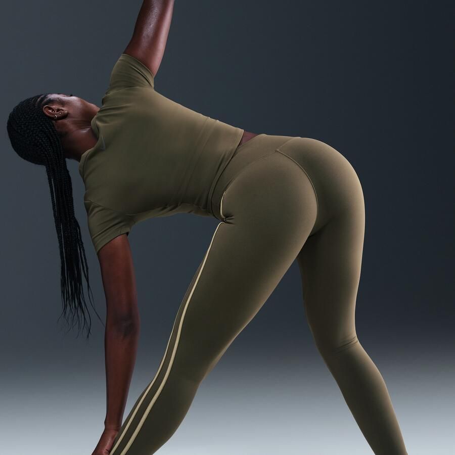 Nike One 7 8-legging met hoge taille voor dames Groen - Foto 2