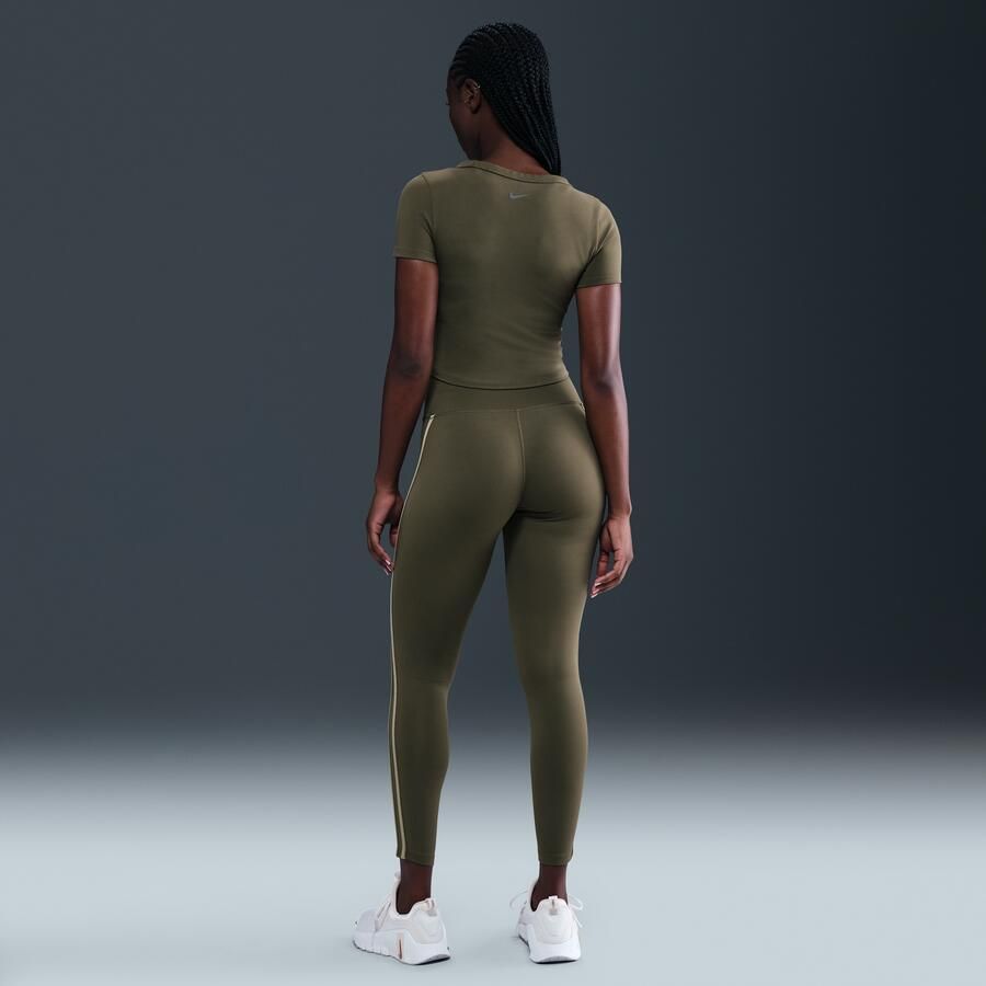 Nike One 7 8-legging met hoge taille voor dames Groen - Foto 3